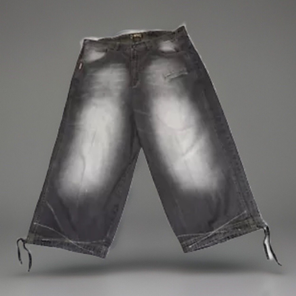 Baggy 212 NYC Shorts Mens 38 Black Denim Jorts Faded Mallgoth Skater Raver Y2K